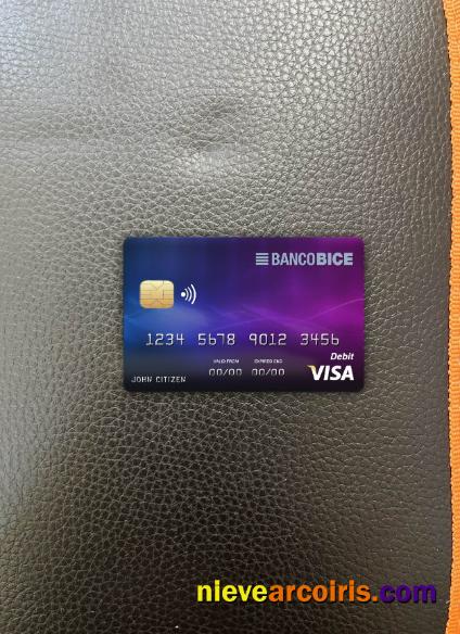Chile BICE bank visa card photolook